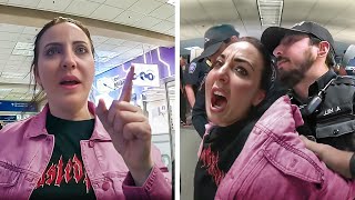 Racist Karen Gets INSTANT KARMA In Airport...