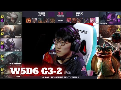 FPX vs TES - Game 2 | Week 5 Day 6 LPL Spring 2021 | FunPlus Phoenix vs Top Esports G2