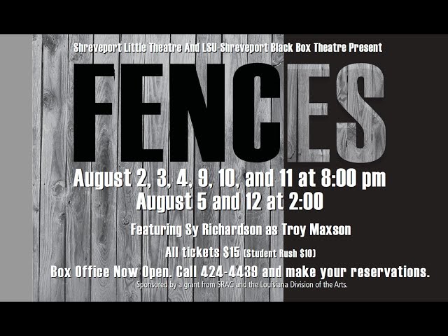 Fences by August Wilson, Act 2, Directed by Robert Alford II, Shreveport Little Theatre and LSUS, 2012