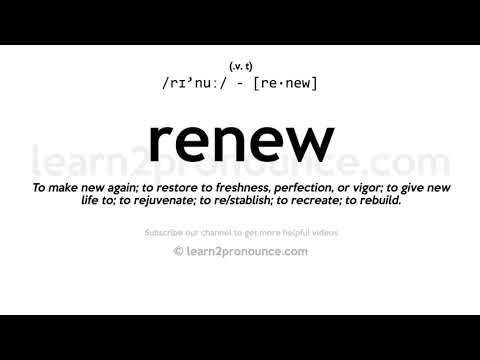 Pronunciation of Renew | Definition of Renew