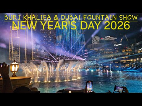 🇦🇪 DUBAI NEW YEAR 2026 - 1st Day Celebration | Dubai Mall - Burj Khalifa & Dubai Fountain Show [4K]