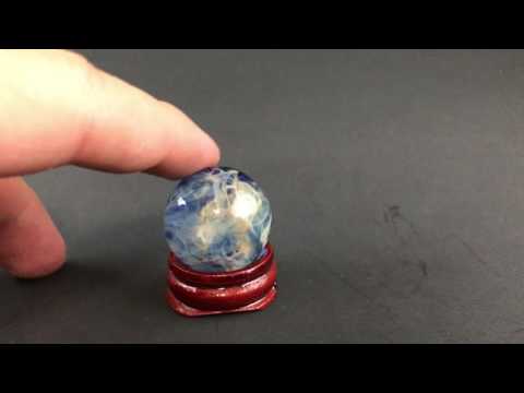 Chaos marble silver fumed and cobalt blue
