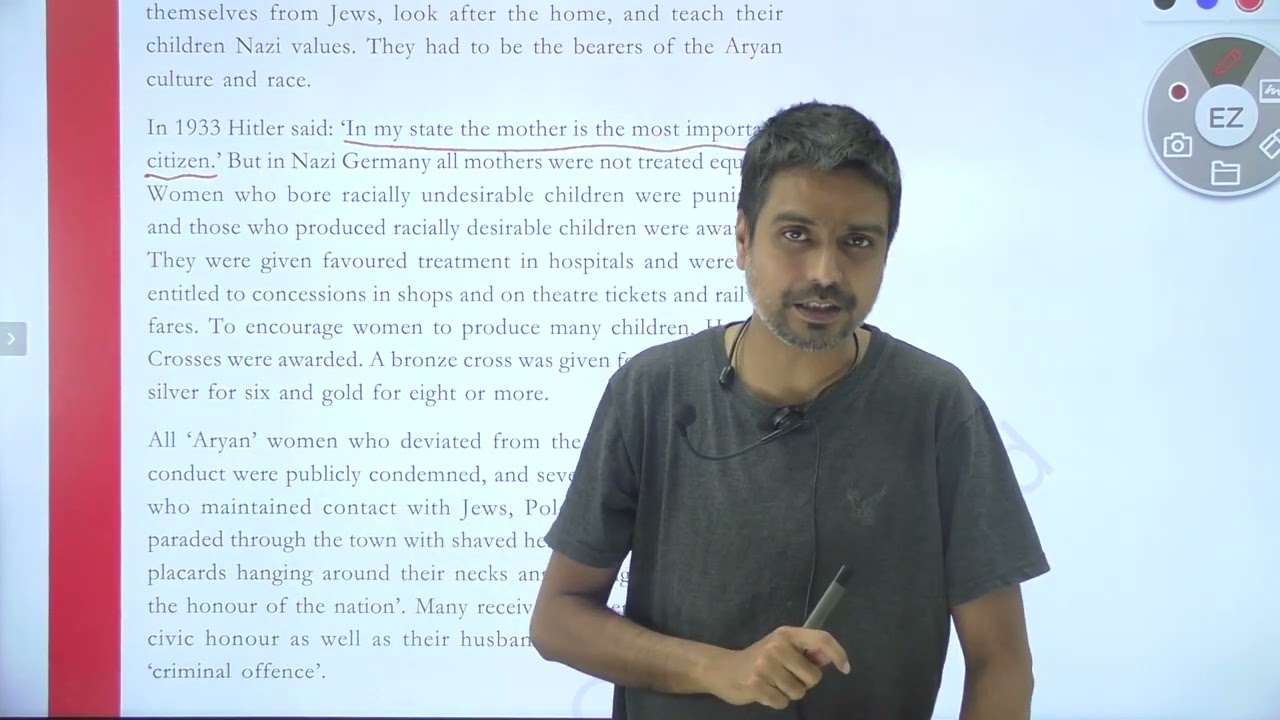 class 9 History || Nazism & Rise of  Hitler (4.1 The Nazi cult of motherhood)