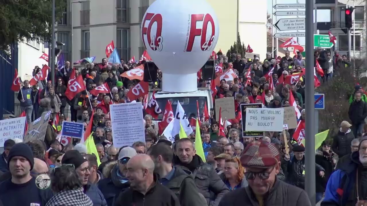 Retraites : 8e manifestation au Puy-en-Velay, le 15/03/23
