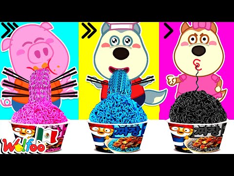 Desafío Comida Rápida, Media o Lenta | Juguemos Juntos | Wolfoo en español