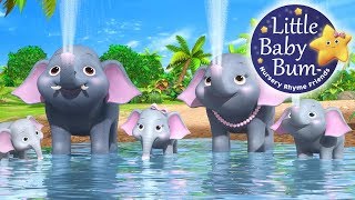 Five Elephants Having a Wash  Nursery Rhymes for B