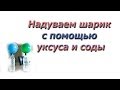 Надуваем воздушный шарик с помощью уксуса и соды 