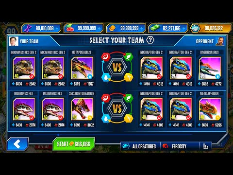 SUPER BATTLE I-REX VS I-REX GEN 2 INDORAPTOR GEN 2 | JURASSIC WORLD THE GAME