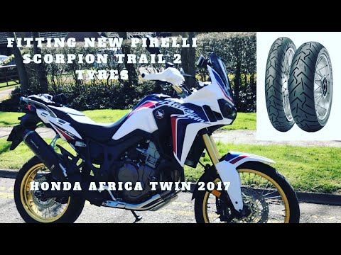 2017 HONDA AFRICA TWIN, GETTING NEW PIRELLI SCORPION TRAIL 2 TYRES FITTED, & Random chat