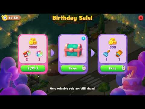 Gardenscapes 2461 Level - 22 moves - NO BooSTERS