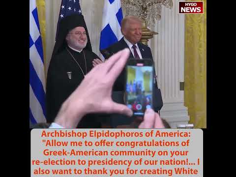 Archbishop Elpidophoros Presents Trump with Holy Cross: 'You Remind Me of Constantine the Great'; Trump: 'Birthplace of Democracy'