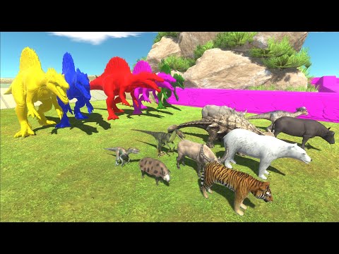 Escape from SPINOSAURUS COLOR PACK - Animal Revolt Battle Simulator