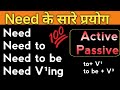 Need Need To Need To Be V³ Passive Need V¹ing English Grammar Ll ‎ Englishvidme 