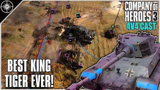BEST KING TIGER EVER... OF ALL TIME!!! | 4v4 Red Ball Express | CoH3 Cast 2.0 #115