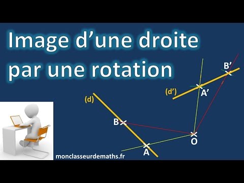 Rotation : construction de l'image d'une droite