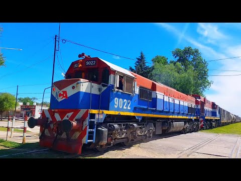 [4K] Tren cargado de NCA con destino a Rosario pasando por Marcos Juárez!!!!!!
