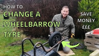 How to Change a Wheelbarrow Tyre and Innertube | Wheelbarrow Repair | Gardening Hack