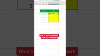 How to Square Numbers in Excel: 3rd Method! #excel