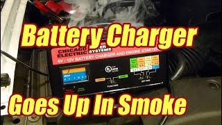 Battery Charger Goes Up In Smoke - See Why