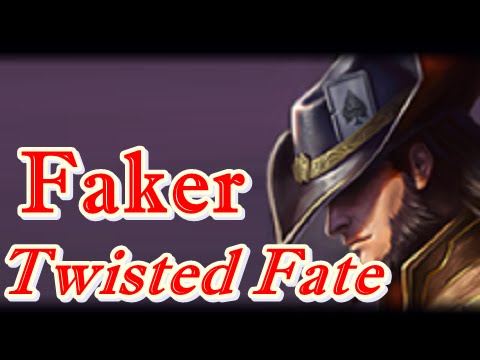 LOL Pro - Faker Twisted Fate vs Ahri - Korea SoloQ (Full game)