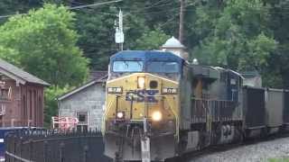 preview picture of video 'CSX Coal Train passing Ellicott City Station'