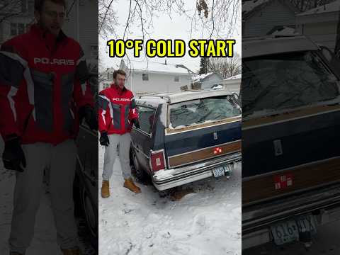 Thumbnail for Oldsmobile Custom Cruiser cold start in 10 degrees #coldstart #cars #carburator #stationwagon by Oldsmobile