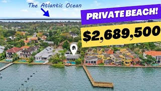 Inside a $2.7 MILLION St. Augustine Bayfront Home with a PRIVATE BEACH!