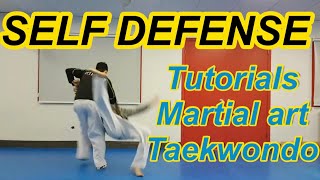 Self defense Taekwondo Martial art (Take down techniques) 태권도 호신술 테이크 다운