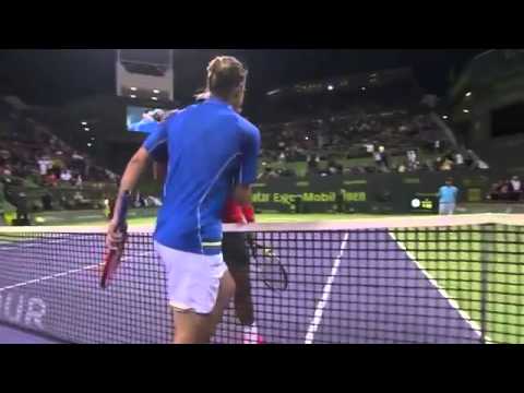 Nadal vs Gojowczyk Match Point ATP Doha 2014 Semifinal