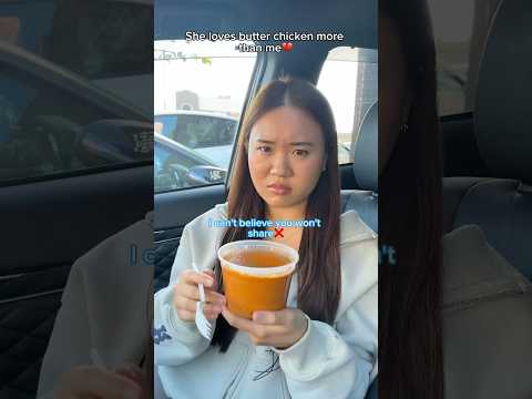 GF loves butter chicken more than me😭 #couple #couples #girlfriend #foodie #foodies #foodlover #fun