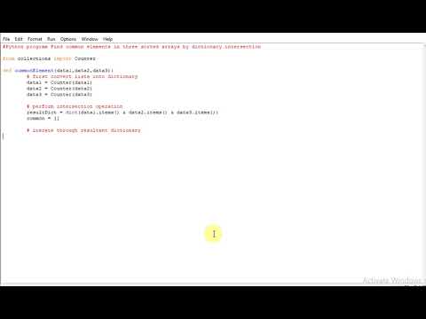 Python Program Find Common Elements In Three Sorted Arrays By Dictionary Intersection