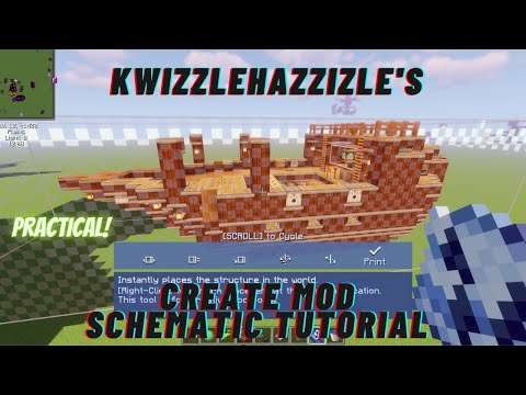 Create Mod  .NBT Schematic Tutorial - How to import and export builds in your world.