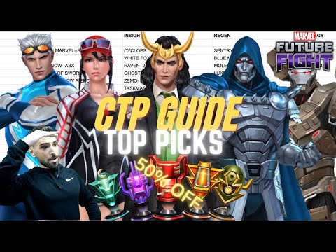 CTP GUIDE...AUGUST 2021!! TOP PICKS FOR ALL CTP's....50% OFF EVENT!! MARVEL FUTURE FIGHT