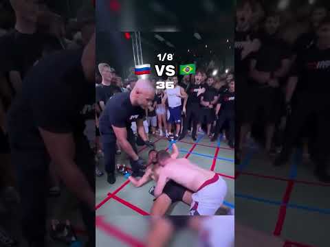Россия против Бразилии. Рубка в минутке! #shorts #mma #бой