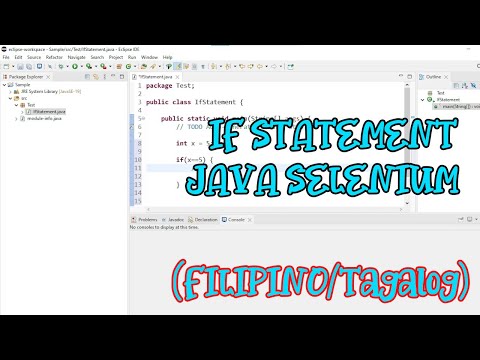 Java If Statement Tutorial Selenium Eclipse Ide Programming