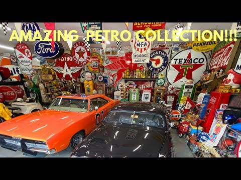 Amazing Garage Collection Of Cars, Vintage Signs, & Gas Pumps