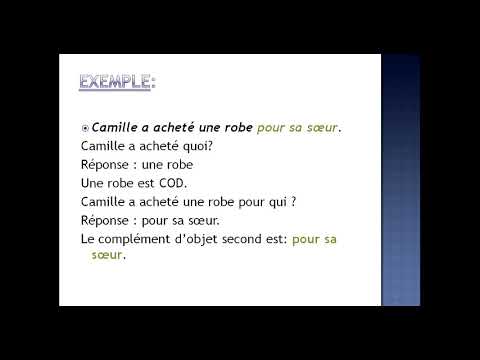 le complément d'objet second