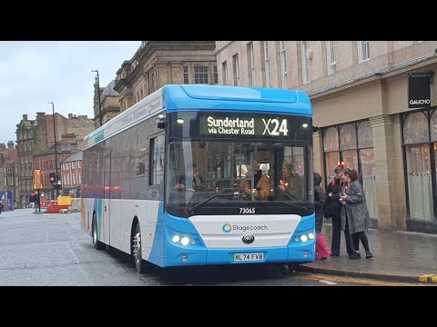 BRAND NEW: Route X24A | NL74FVB/73065 - Stagecoach North East: Yutong E12 Electric