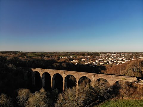 Holsworthy - Derriton Viaduct & town view from Drone - DJI Mavik Air