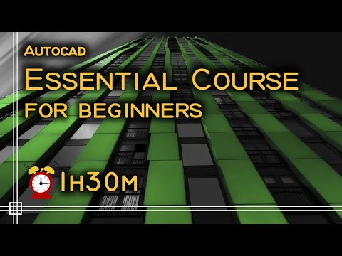 Autocad Complete tutorial for beginners Full tutorial 1h40m