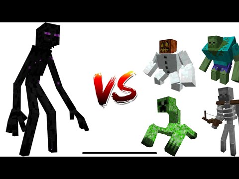 minecraft mutant enderman vs all mutants creatures