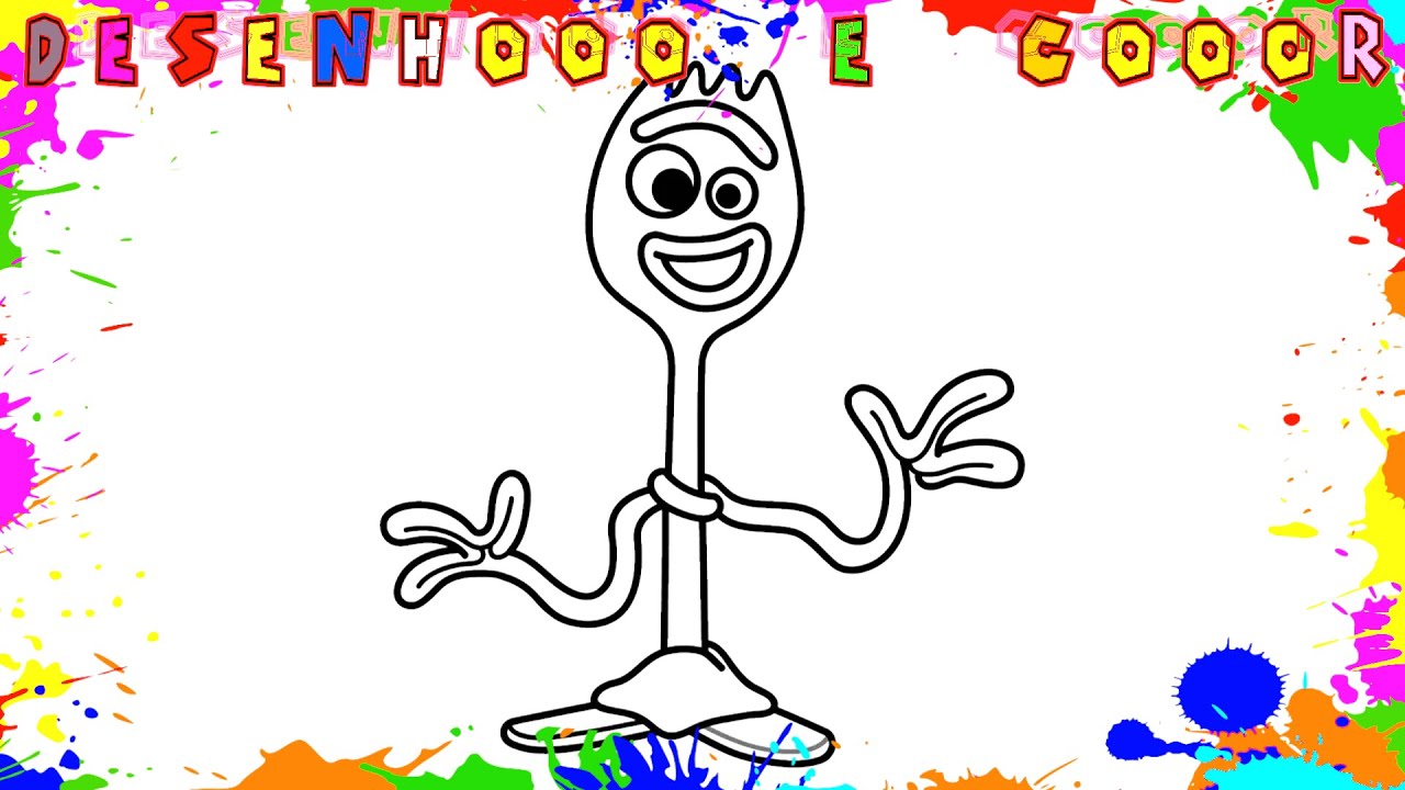 Como Desenhar o GARFINHO | FÁCIL | TOY STORY | Desenho para Colorir e Imprimir | Desenhooo e Cooor