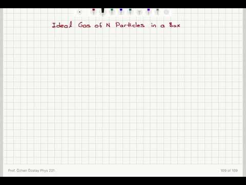 Week 4-6 Ideal Gas of N Quantum Particles in a Box