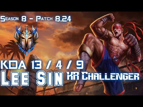 LEE SIN KR Challenger vs KHA'ZIX Jungle - Patch 8.24 KR Ranked
