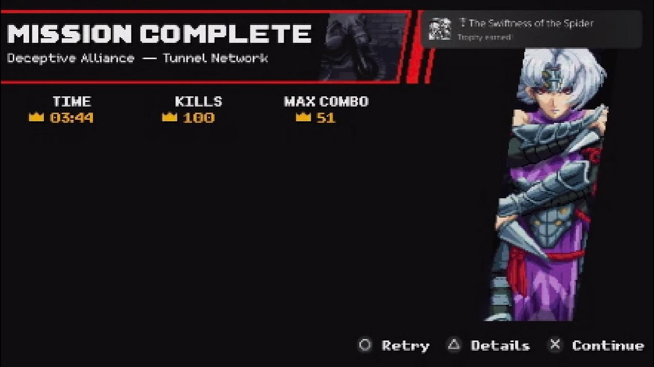 Ninja Gaiden Ragebound | The Swiftness of the Spider Trophy Guide