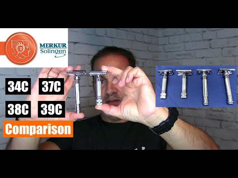 Merkur 34C-37C-38C-39C Comparison and 37C Shave