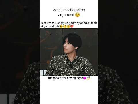 Taekook after having👊 fight🤯☠️🐰🐯 sad  #bts #tae #jk #vkook #taekook #shorts