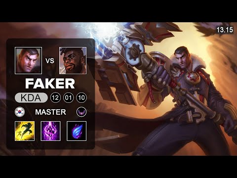 Faker Jayce vs K'Sante Mid - KR Master - Patch 13.15 Season 13
