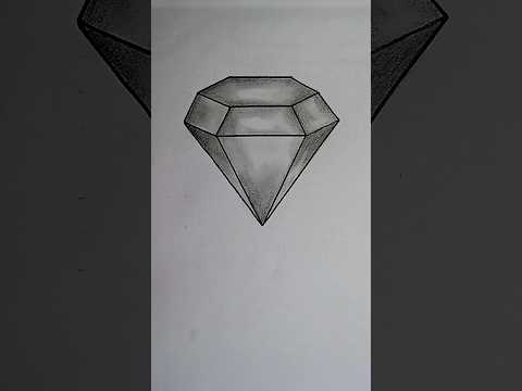 3D diamond Drawing | #pencilshading #shorts