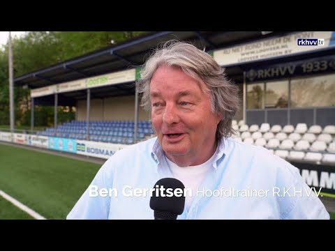Ben Gerritsen na de wedstrijd RKHVV - Hollandia
